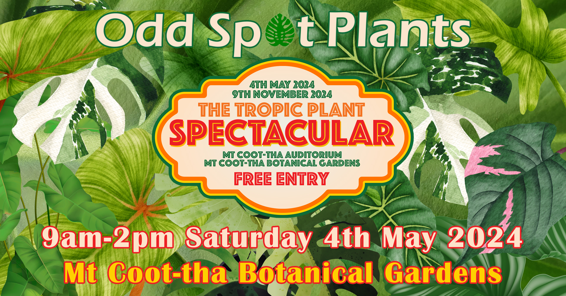 Tropic Plant Spectacular - 4 May 2024 - Coot-Tha Botanical Gardens - 9am start